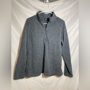 Eddie Bauer Women's Gray Zip-Up Sweater